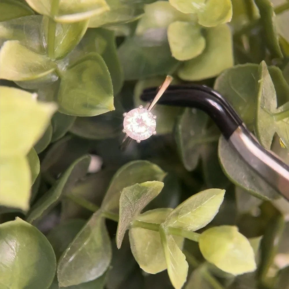 Silver Colored Solitaire CZ Ring‎